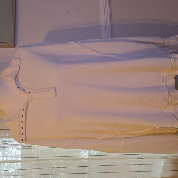 NWT Free People Camden Henley Optic White Size Medium - Picture 5 of 8